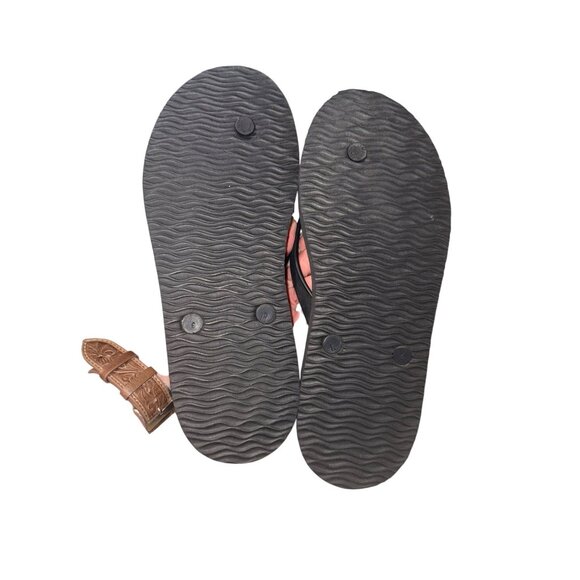 NWOT Hurley Black Mens Thong Flip Flops Sandals Size 9 Beach Casual Footwear - Picture 5 of 9